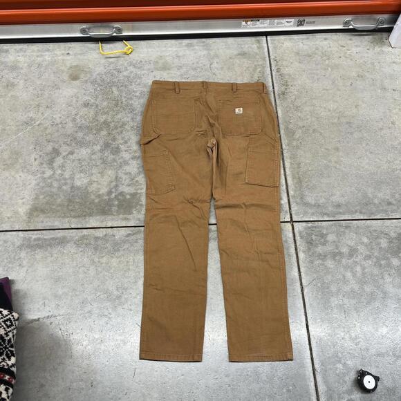 vintage carhartt tan relaxed fit cargo pants size 14 WOMENS - Picture 4 of 4